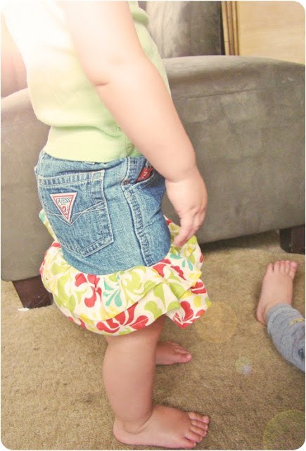 Детская юбка из старых джинс своими руками